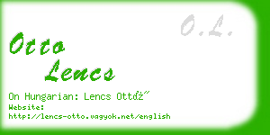 otto lencs business card